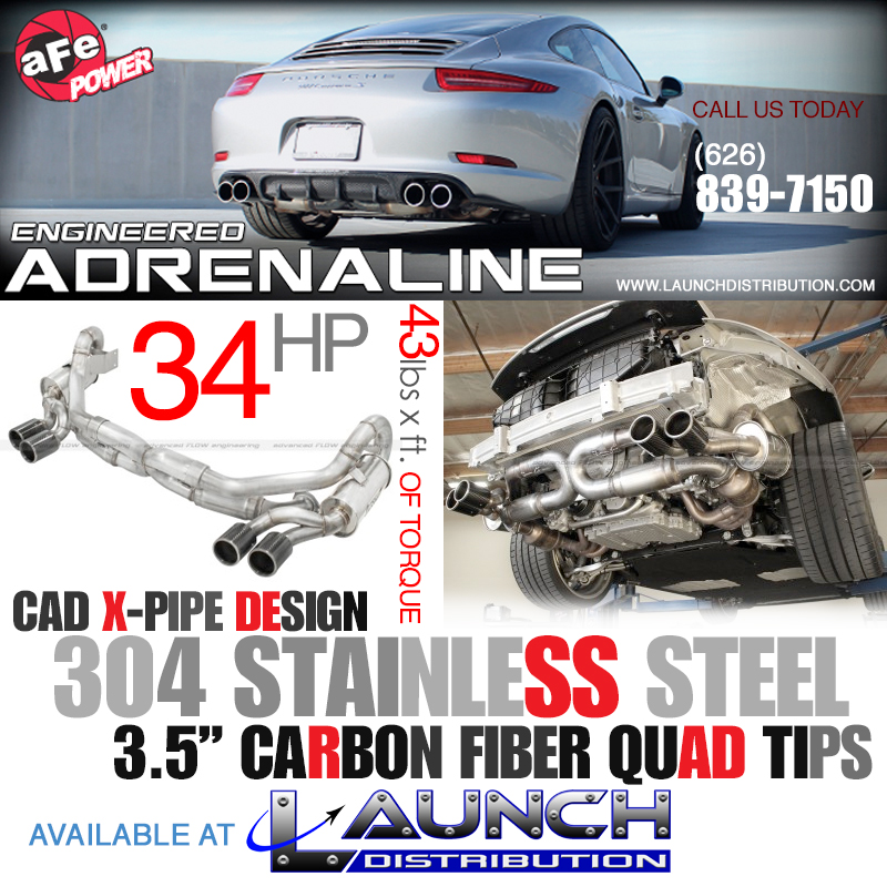 aFe POWER (VIDEO): Cat-Back Exhaust System for 2013 -14 Porsche 911 C2S 991 H6-3.8L