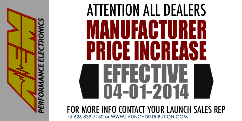 MFG PRICE INCREASE: AEM Electronics effective 04-01-2014