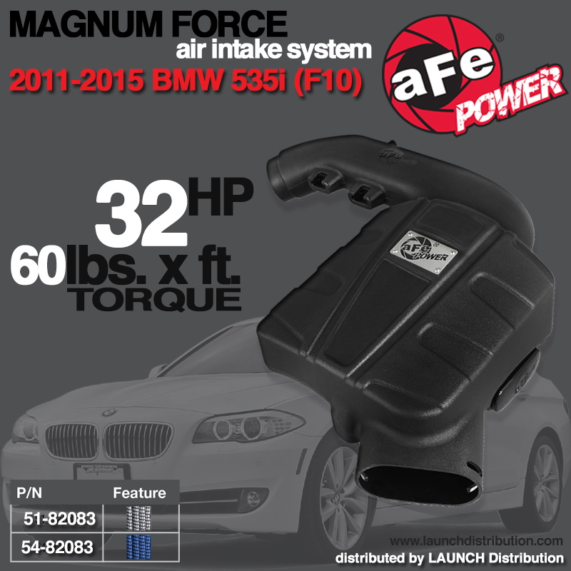 AFE POWER: Magnum FORCE Stage-2 Si Intake System 2011-2015 BMW 535i