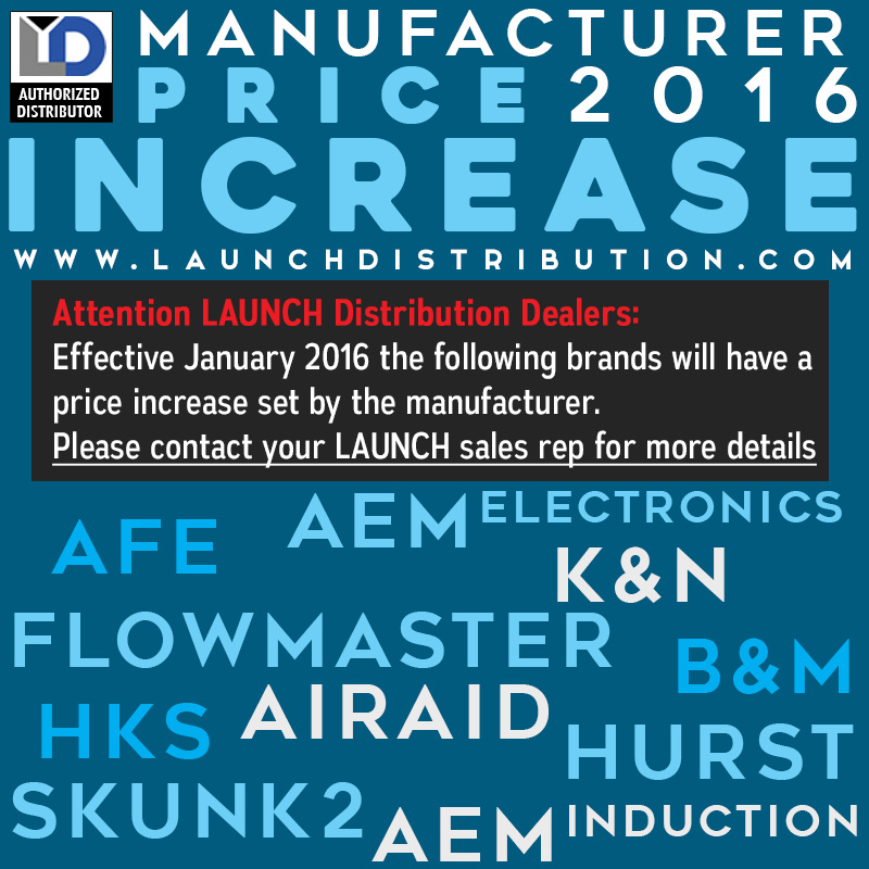 MFG Price Increase: Effective January 1, 2016