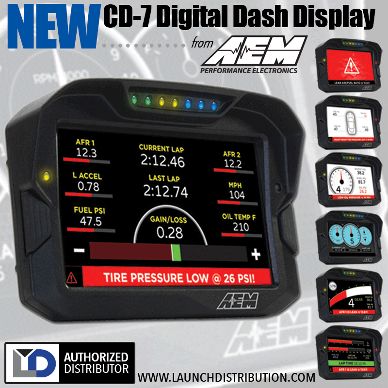 NEW Release: AEM Performance Electronics CD-7 and CD-7L 7-inch Full Color Digital Displays