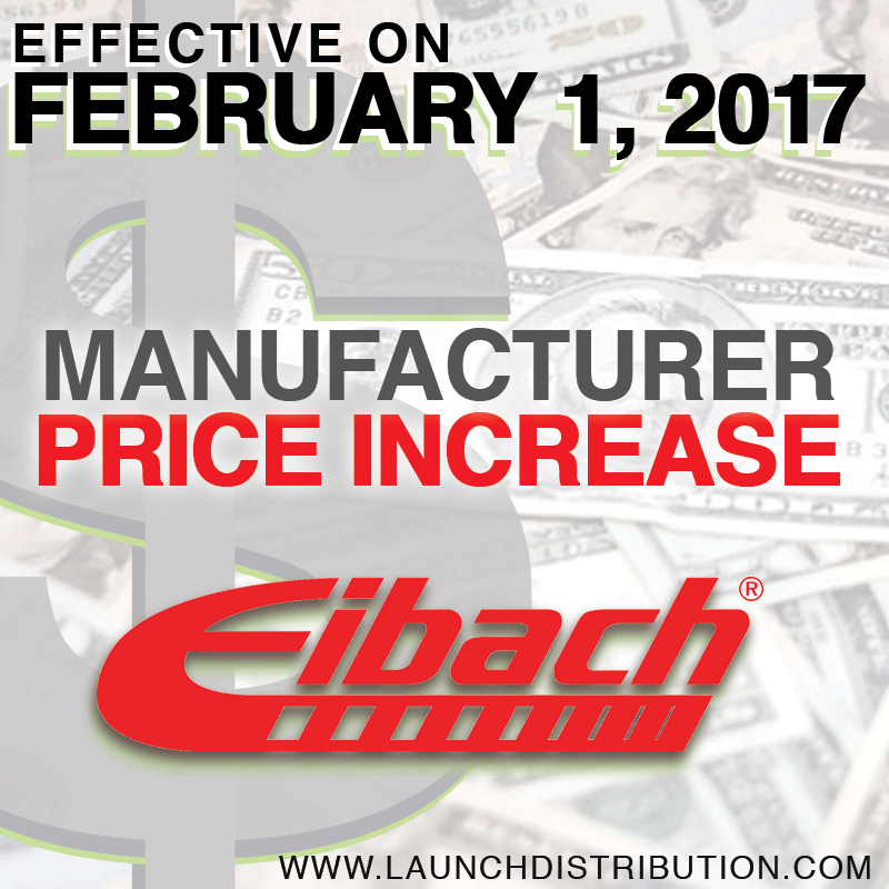 MFG Price Increase: Effective February 1, 2017