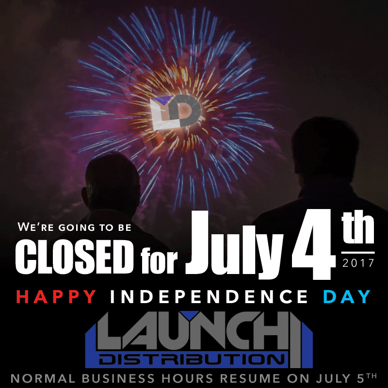 Our warehouse is CLOSED for July 4th