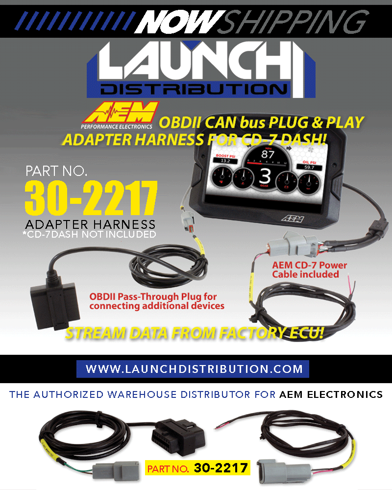 NOW SHIPPING: AEM Electronics Plug and Play Harness for CD-7/L Dash Display