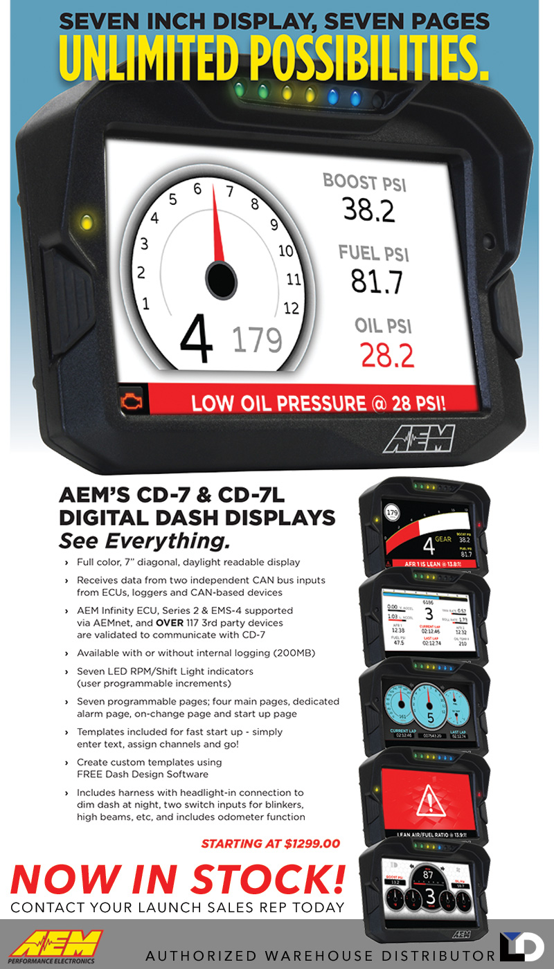 NOW STOCKING: AEM Electronics CD-7 and CD-7L Display