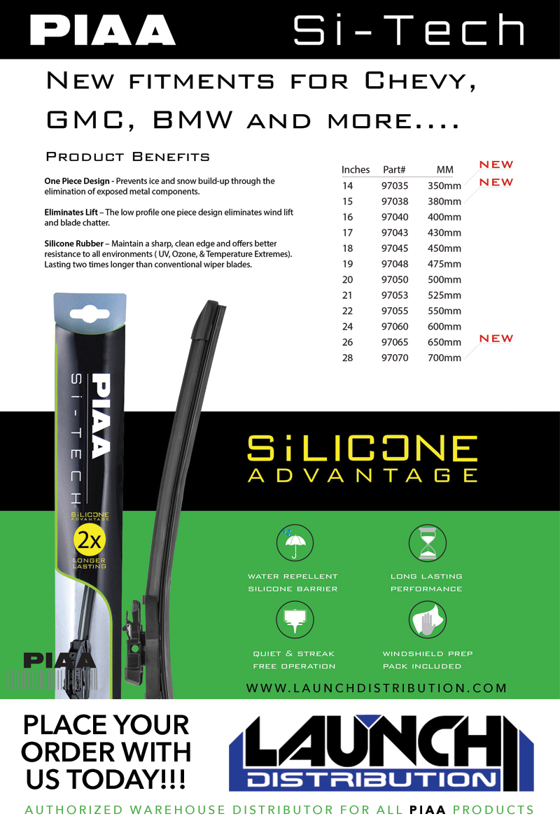 PIAA: Now Available Si-Tech silicone wiper blades