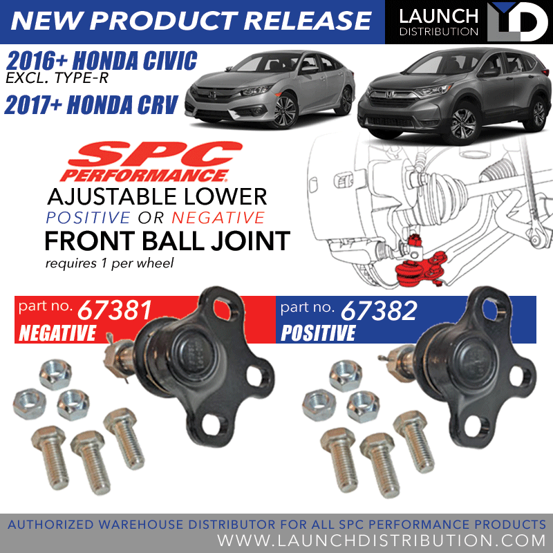 SPC Performance offers 2016+ Civic Adjustable Lower Ball Joint