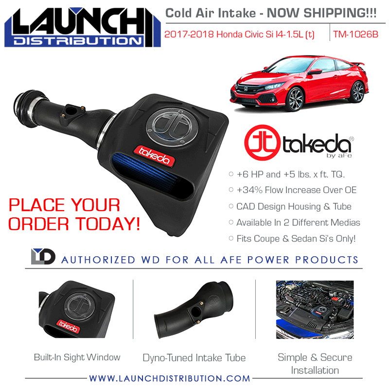NEW PRODUCT: Takdea Cold Air Intake for 2017-up Honda Civic Si