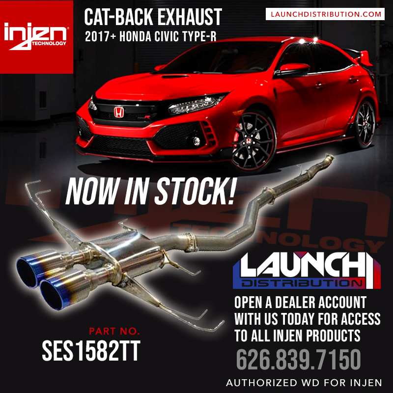 NOW IN STOCK: Injen Cat-Back Exhaust for 2017-up Civic Type R