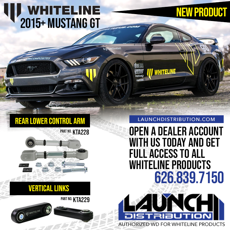 WHITELINE: Rear Lower Control Arm and Vertical Links for 2015 up  Mustang