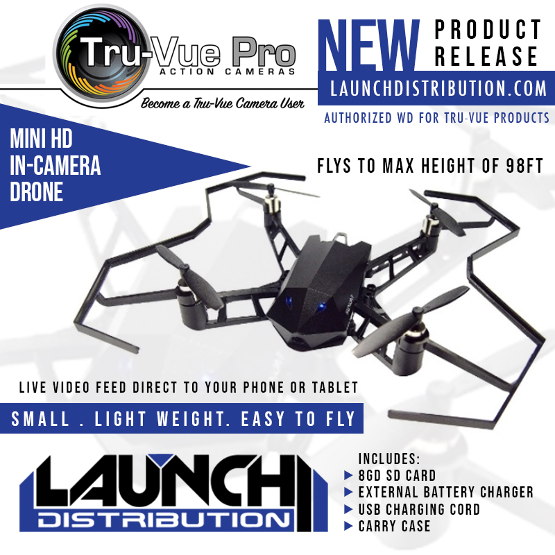 NEW: Tru-Vue Pro Mini HD In-Camera Drone