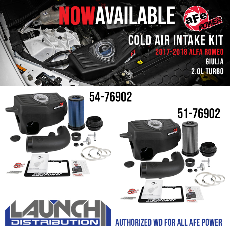 NOW AVAILABLE: aFe Cold Air Intake kit for 17-18 Alfa Romeo Guilia