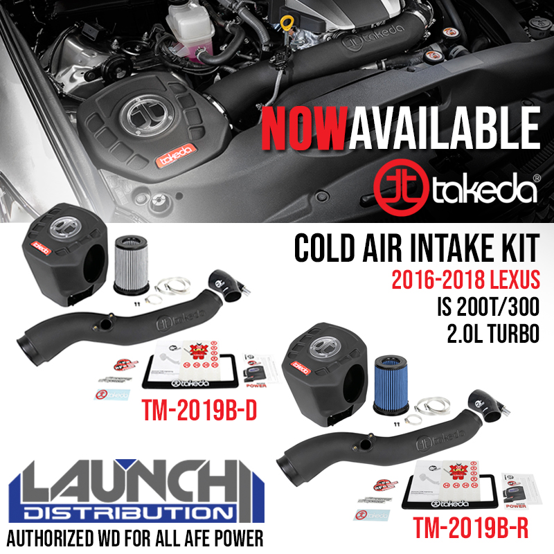 Arriving Soon – Takeda Cold Air Intake for the 16-18 Lexus IS 200T/300