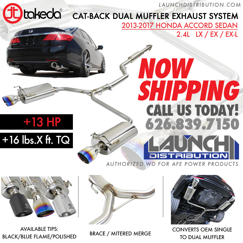 NOW SHIPPING: Tadeka Cat-Back Exhaust for 2013-2017 Honda Accord