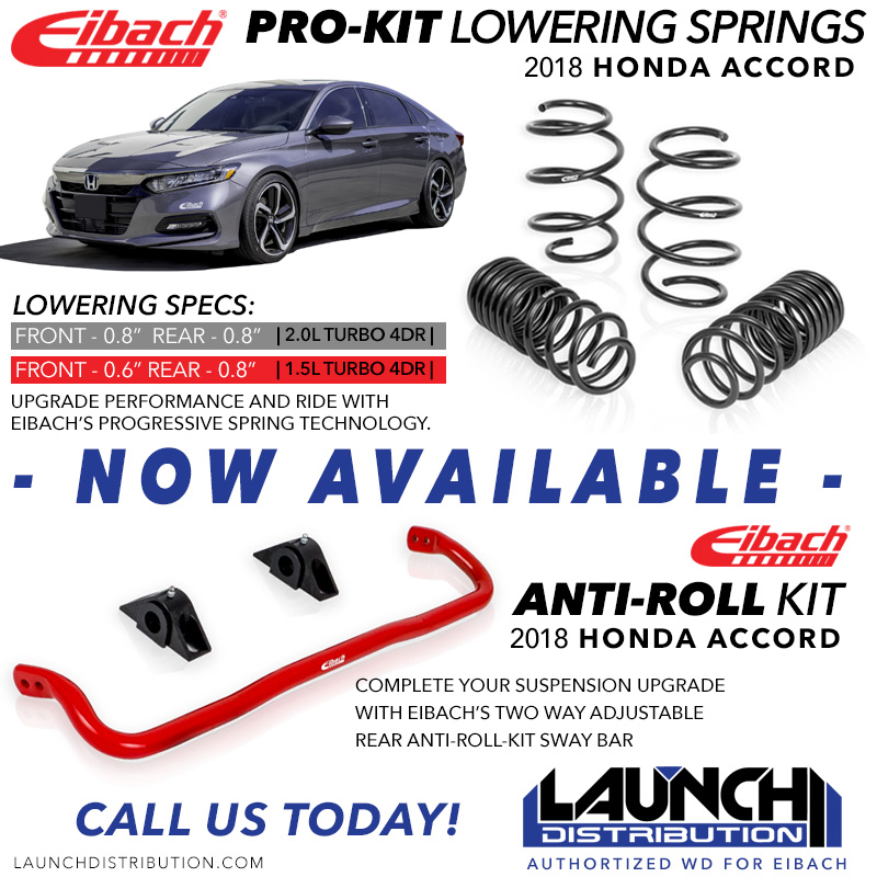 NOW AVAILABLE: Eibach Pro-Kit for 2018 Honda Accord
