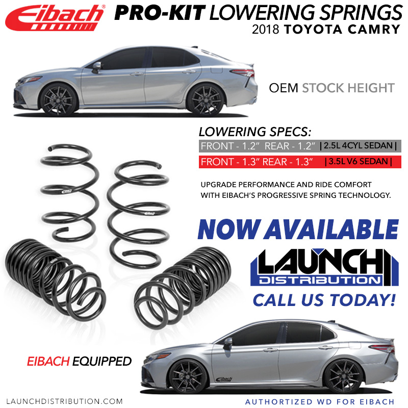 NOW IN STOCK: Eibach Pro-Kit Lowering Springs for 2018 Toyota Camry