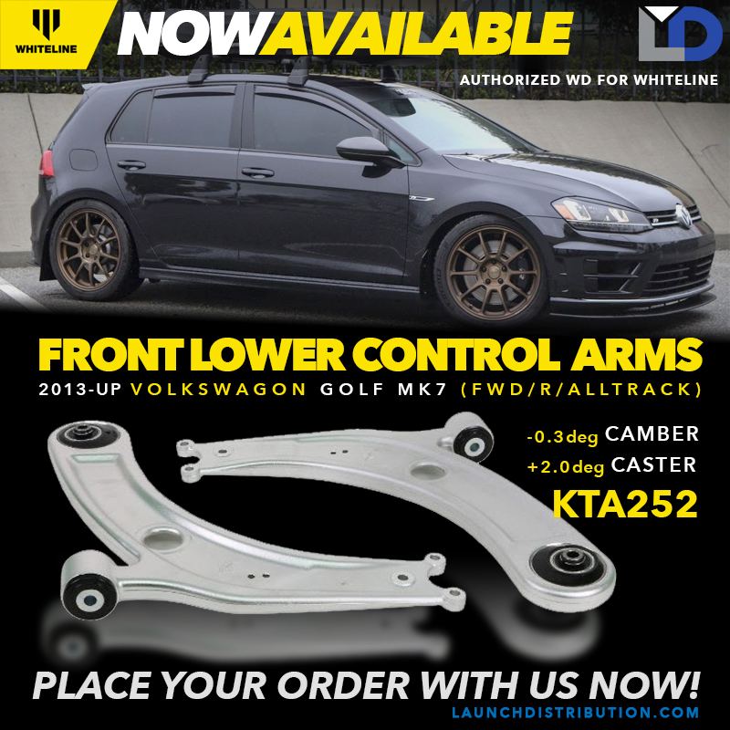WHITELINE: Front lower control arm for 2013-up VW Golf MK7