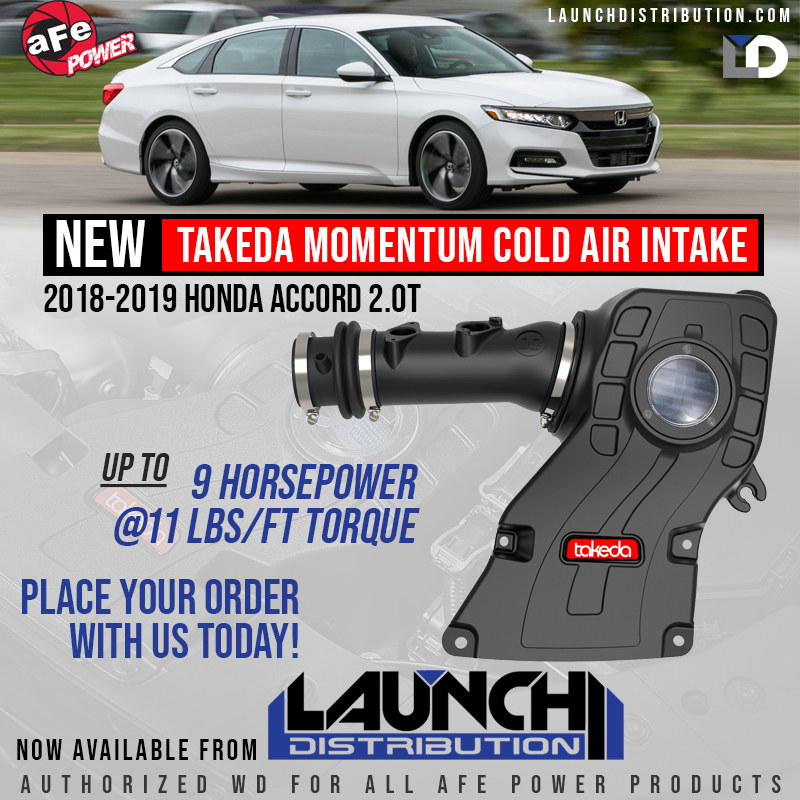 TAKEDA: Cold Air Intake kit for 18-19 Honda Accord 2.0T
