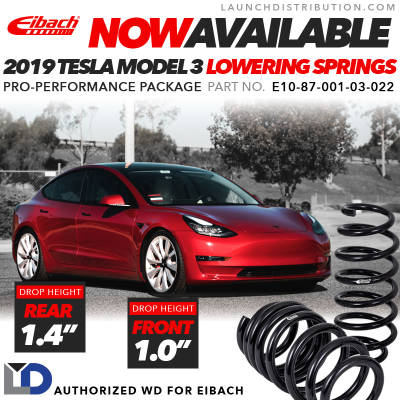 NOW IN STOCK: Eibach Lowering Springs for 2019 Tesla Model 3