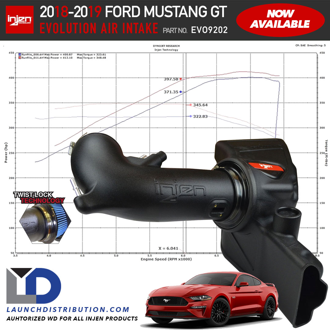 NOW HERE: Injen Evolution Intake Kit for 2018-2019 Ford Mustang GT