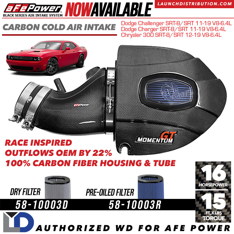 NEW RELEASE: aFe POWER Carbon Cold Air Intake for Dodge Challenger/Charger 2011-2019 SRT V8