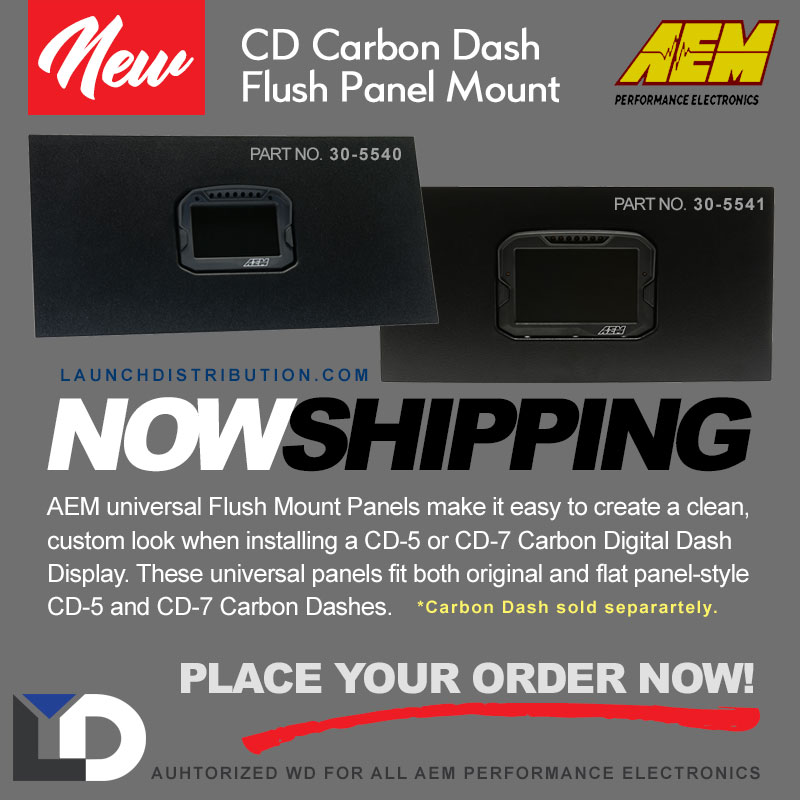 NOW SHIPPING: NEW CD Carbon Dash Flush Panel Mount by AEM Electronics
