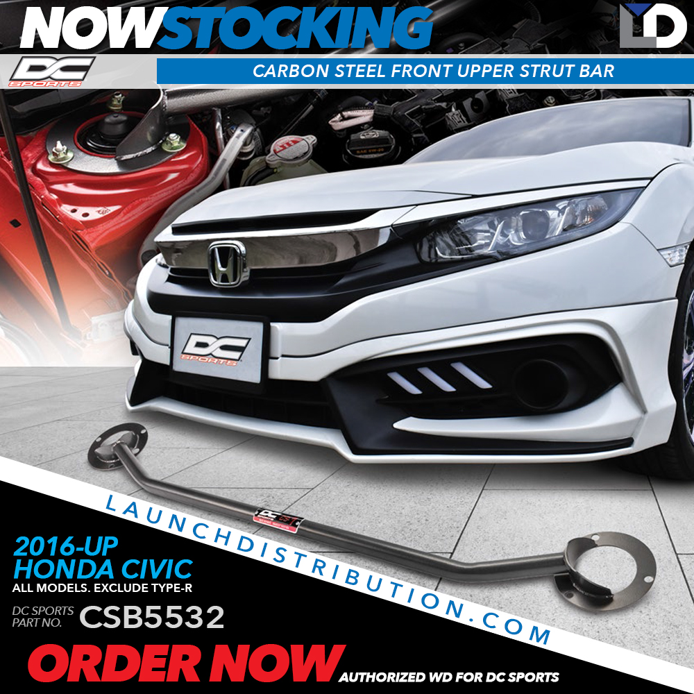 Now Available Dc Sports Front Upper Strut Bar For Th Gen Civic Excludes Type R Models