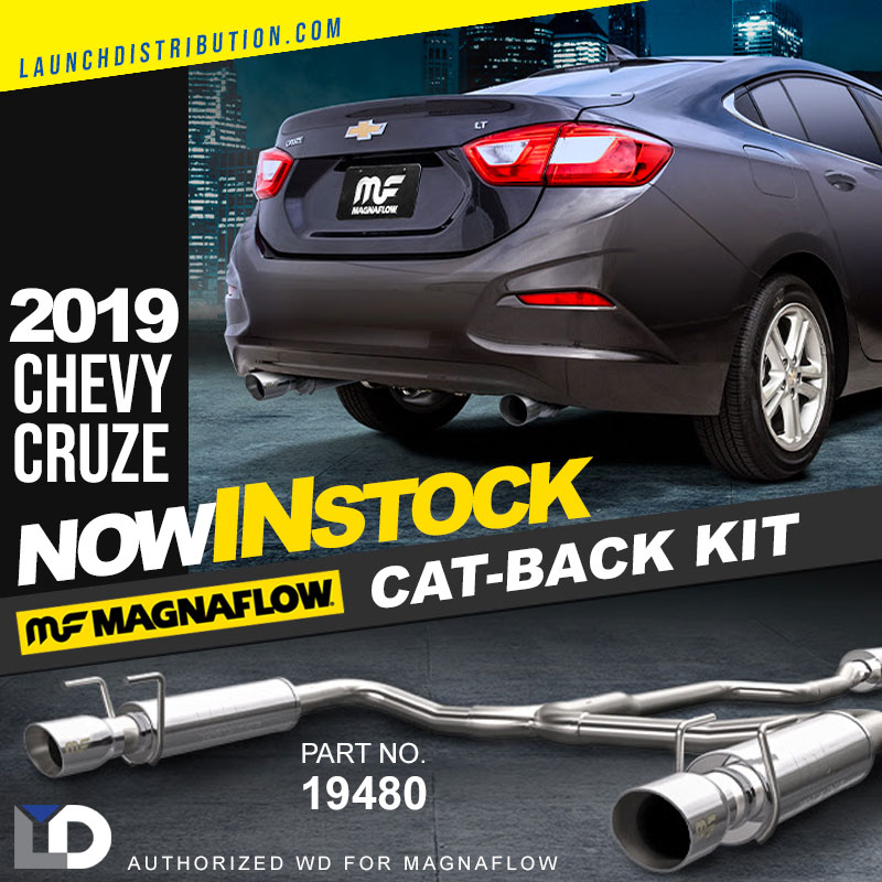 NOW AVAILABLE: MAGNAFLOW Dual Muffler Cat-Back Exhaust Kit for 2019 Chevy Cruze