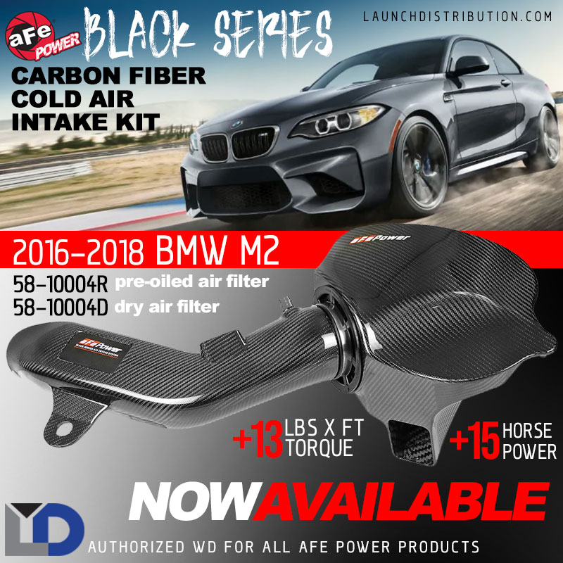 NEW aFe POWER Carbon Fiber Cold Air Intake for BMW M2 2016-2018