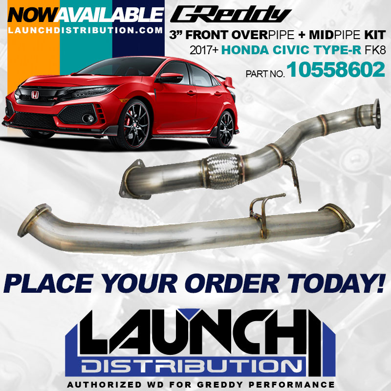 NOW SHIPPING GReddy 3-inch Front overpipe and midpipe kit for the FK8 10th Gen Civic Type-R