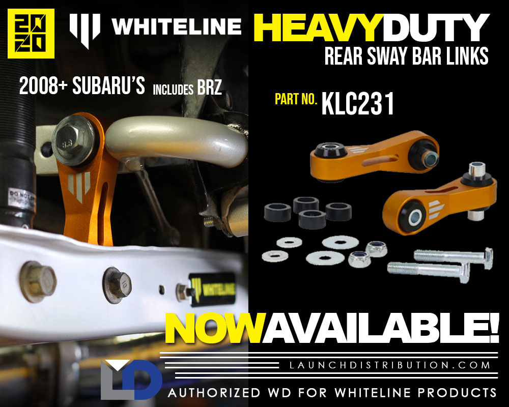 NOW AVAILABLE: Whiteline Extra HD Rear Sway Bar Links for 08+ BRa