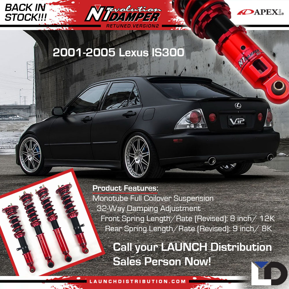 BACK IN STOCK – APEXi N1 Damper/Coilover EXV 01-05 Lexus IS300