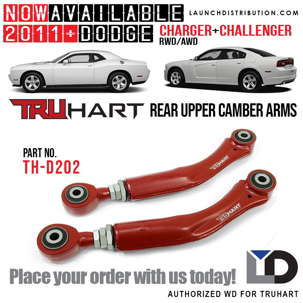 NOW AVAILABLE: TruHart Rear Upper Camber Arms 2011-up Dodge Charger/Challenger