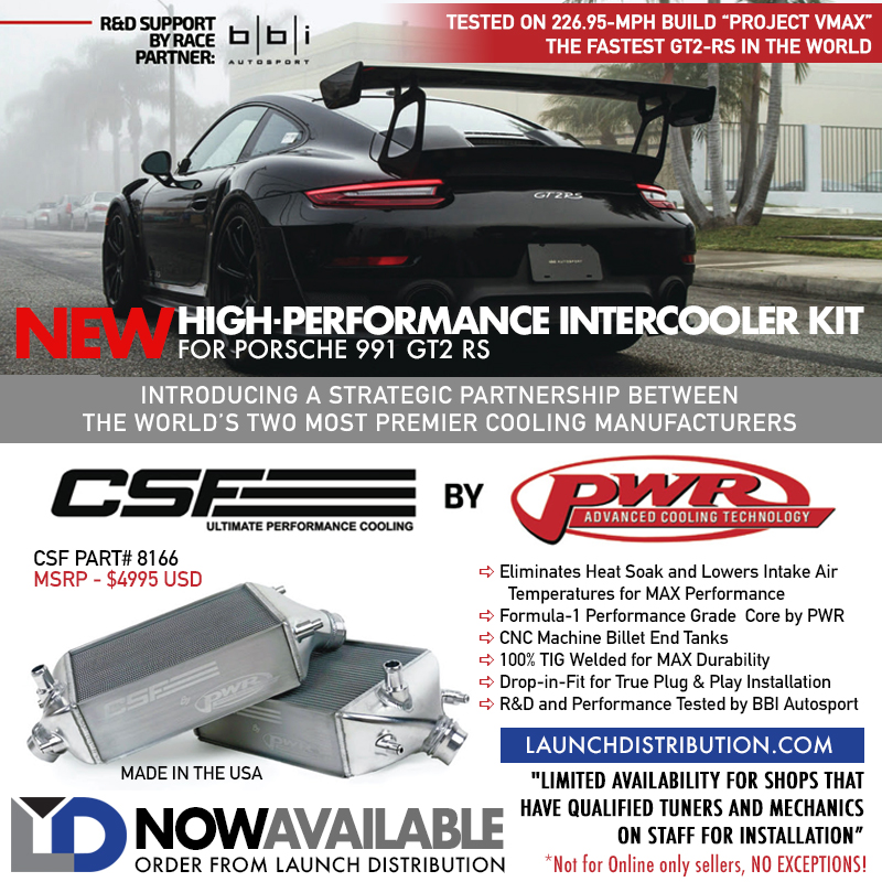NEW Hi-Perf Intercooler Kits For Porsche 991 GT2 RS from CSF