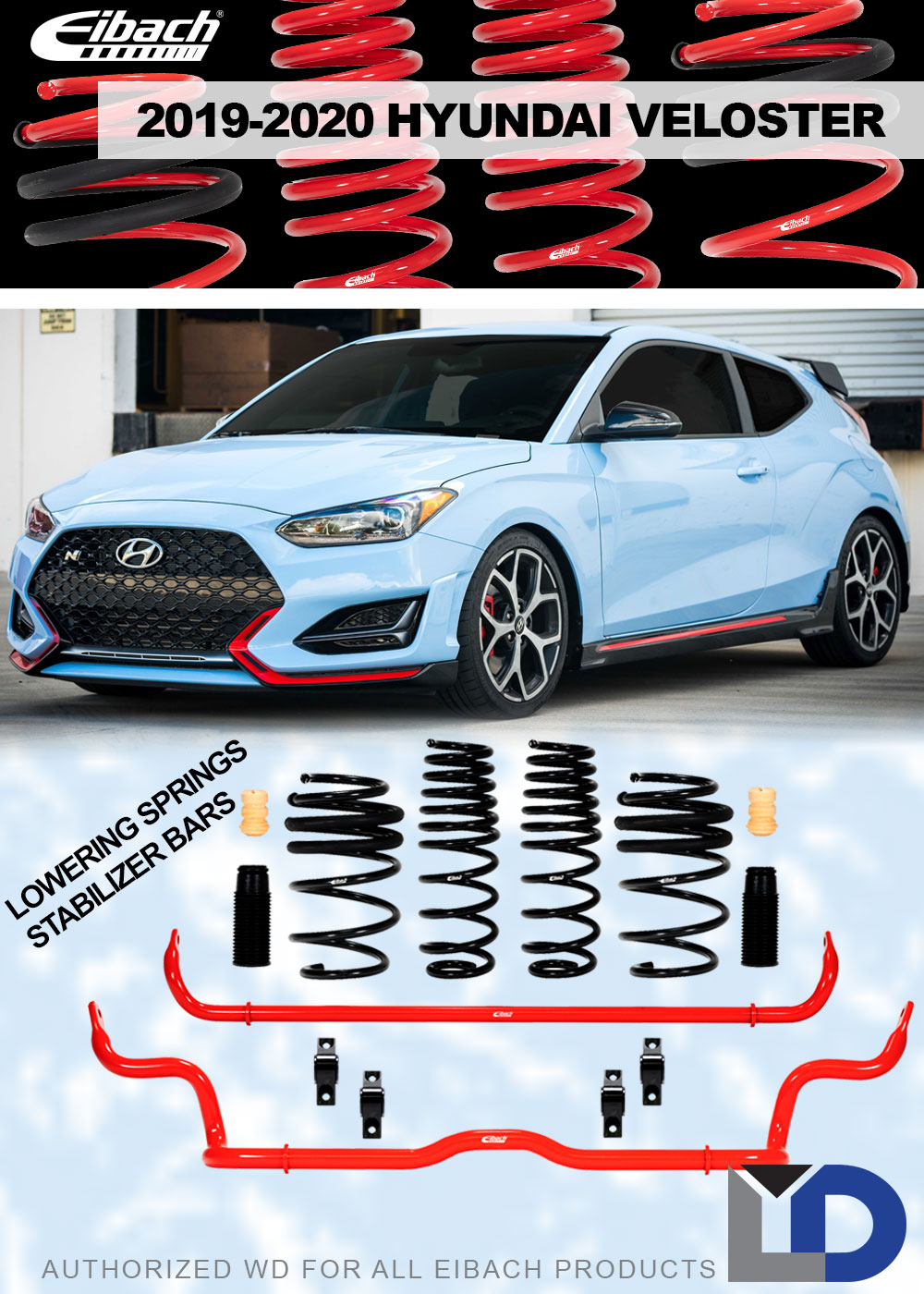 EIBACH Lowering Kit and Sway Bar Upgrades for the 2019+ Hyundai Veloster
