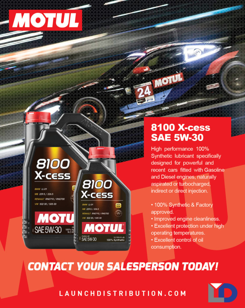 Motul 8100 Xcess 5W30 Launch Distribution