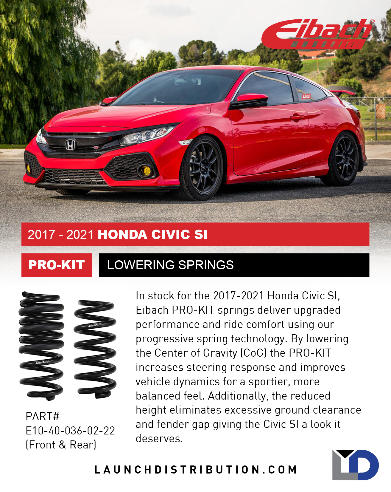 Eibach PRO-KIT 2017-2021 Honda Civic Si